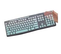Couverture de clavier pour Logitech MK295 MK275 MK270 K200 K260 MK200 MK260 | Lot de 2 protections en silicone, anti-poussière, imperméables, lavables et réutilisables, disposition QWERTY ANSI