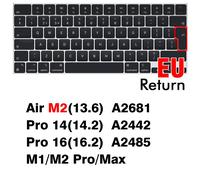 Couverture de clavier pour Macbook Air 13 11 Pro 14/16 M1 Touch Bar 15 12 Retina,en Silicone,A2179 A2337 A2338 A2442 US EU - Type EU Air 13 Pro 14 16