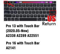 Couverture de clavier pour Macbook Air 13 11 Pro 14/16 M1 Touch Bar 15 12 Retina,en Silicone,A2179 A2337 A2338 A2442 US EU - Type US 13 16 Touch Bar