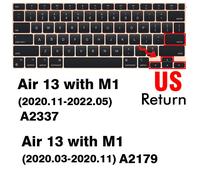 Couverture de clavier pour Macbook Air 13 11 Pro 14/16 M1 Touch Bar 15 12 Retina,en Silicone,A2179 A2337 A2338 A2442 US EU - Type US 2020 2021 Air 13