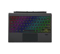 Couverture de clavier sans fil compatible avec Microsoft Surface Pro 7/6/5/4/3, rétro-éclairé RVB 7 couleurs