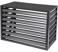 Couverture de climatisation de clôture extérieure, couverture de protection de cadre extérieur en alliage d'aluminium robuste antivol, décoration d'équipement de piscine, boîtier de poubelle