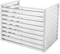 Couverture de climatisation de clôture extérieure, couverture de protection de cadre extérieur en alliage d'aluminium robuste antivol, décoration d'équipement de piscine, boîtier de poubelle