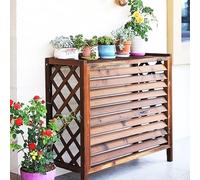 Couverture De Climatisation En Bois, Cache Climatiseur Extérieur Support De Fleurs Pour Cacher La Climatisation Pompe À Chaleur Support De Climatiseur pour Pompe À Chaleur Écran de confidentialité ( T