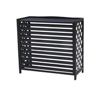 Couverture De Climatisation Extérieure, Couverture De Climatiseur En Bois Couverture De Radiateur De Cadre De Rack De Climatisation Extérieure (Noir 86X35X80Cm)