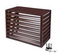 Couverture De Climatiseur Clôture De Climatiseur - Brise-vue Cadre À Persiennes En Alliage D'aluminium Cacher La Housse De Protection Anti-pluie Pour Climatiseur (Couleur : brun, Taille : 120x70x150