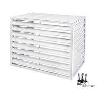 Couverture De Climatiseur Clôture De Climatiseur - Brise-vue Cadre À Persiennes En Alliage D'aluminium Cacher La Housse De Protection Anti-pluie Pour Climatiseur (Couleur : White, Taille : 100x50x70
