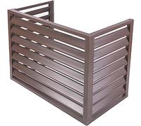 Couverture De Climatiseur De Fenêtre Extérieure, Couverture De Protection Résistante Aux Intempéries En Aluminium For Les Unités Extérieures, Écran De Confidentialité For Stores De Jardin (Color : Br