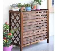 Couverture de Climatiseur en Bois Extérieur Des Plantes, Stores de Coque Rack de Climatisation, Cache Climatiseur Extérieur en Bois Massif, Convient pour L'intérieur et L'extérieur ( Size : 120*57*100