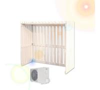 Couverture De Climatiseur En Bois Massif Couvercle Extérieur Caché Résistant Aux Intempéries Écran Décoratif Barrière D'intimité 85x35x84cm 105x45x95cm Grey/bleu/orange/Blanc (Color : White, Size :