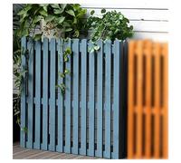 Couverture De Climatiseur En Bois Massif Couvercle Extérieur Caché Résistant Aux Intempéries Écran Décoratif Barrière D'intimité Protection De Climatisation Couvercle (Color : Blue, Size : 105x45x95