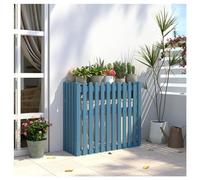 Couverture De Climatiseur En Bois Massif Couvercle Extérieur Caché Résistant Aux Intempéries Écran Décoratif Barrière D'intimité 85x35x84cm 105x45x95cm Grey/bleu/orange/Blanc (Color : Blue, Size : 8