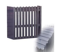 Couverture De Climatiseur En Bois Massif Couvercle Extérieur Caché Résistant Aux Intempéries Écran Décoratif Barrière D'intimité 85x35x84cm 105x45x95cm Grey/bleu/orange/Blanc (Color : Gray, Size : 1