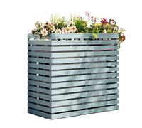 Couverture De Climatiseur En Bois, Support De Climatiseur En Bois, Support De Fleur Extérieur, Couverture De Climatiseur À Persiennes Extérieures, Facile À Installer ( Color : Blue , Size : 85*35*80cm