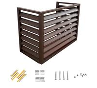 Couverture de Climatiseur Extérieur, Cache Climatiseur Exterieur Aluminium, Caisson Anti Bruit Pompe à Chaleur, Cache Clim, Couvercle de Poubelle Autoportante (Color : Brown, Size : 100 * 50 * 70cm)