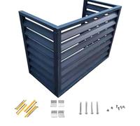 Couverture de Climatiseur Extérieur, Cache Climatiseur Exterieur Aluminium, Caisson Anti Bruit Pompe à Chaleur, Cache Clim, Couvercle de Poubelle Autoportante (Color : Gris, Size : 100 * 50 * 70cm)