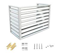Couverture de Climatiseur Extérieur, Cache Climatiseur Exterieur Aluminium, Caisson Anti Bruit Pompe à Chaleur, Cache Clim, Couvercle de Poubelle Autoportante (Color : Bianco, Size : 100 * 50 * 70cm)