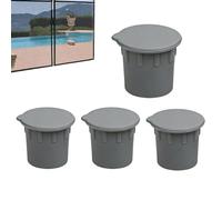 Couverture de clôture de Piscine, 4 pièces de Protection en Silicone, Couvercle de Trou de Protection de clôture de terrasse | pour l'entretien, l'entretien, Le Pont, l'enceinte extérieure au Sol
