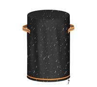 Couverture de colonne de feu-protecteur imperméable en tissu Oxford 74x60x60cm, étui de foyer de cylindre de Patio rond, protection résistante aux intempéries,