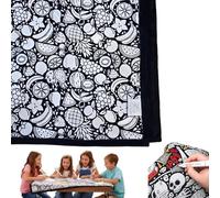 Couverture De Coloriage à Faire Soi-même, Couvertures à Colorier pour Adultes, Couverture De Coloriage Créative, Projet d'art Personnalisé, Doux Et Confortable (avec 24 Stylos) Fruits