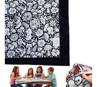 Couverture De Coloriage à Faire Soi-même, Couvertures à Colorier pour Adultes, Couverture De Coloriage Créative, Projet d'art Personnalisé, Doux Et Confortable (avec 24 Stylos) Mushroom