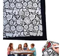 Couverture De Coloriage à Faire Soi-même, Couvertures à Colorier pour Adultes, Couverture De Coloriage Créative, Projet d'art Personnalisé, Doux Et Confortable (avec 24 Stylos) Cow