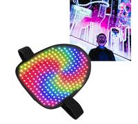 Couverture de de Visage éclairée par LED Rechargeable, 25 Images Statiques et 25 Images en Mouvement, Interrupteur à Capteur de Gestes, Tenue Longue Durée, pour Cosplay,