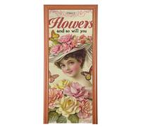 Couverture de décoration de porte vintage Age Beauty 89 x 200 cm pour maison, bannière marine, porche, décoration intérieure et extérieure M