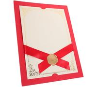 Couverture de Diplôme en Papier Rouge, Bords Renforcés, Coins Arrondis | Insertion Facile, Affichage Double Orientation, pour École, Cérémonie, Photos et Plaques