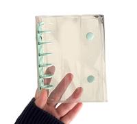 Couverture de dossier en PVC perforée à 6 trous, classeur rechargeable, 6 anneaux, album de cartes, couverture étroite, carnet rechargeable, accessoire de papeterie de mode, étui à paillettes portable