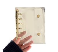 Couverture de dossier en PVC perforée à 6 trous, classeur rechargeable, 6 anneaux, album de cartes, couverture étroite, carnet rechargeable, accessoire de papeterie de mode, étui à paillettes portable