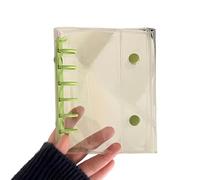 Couverture de dossier en PVC perforée à 6 trous, classeur rechargeable, 6 anneaux, album de cartes, couverture étroite, carnet rechargeable, accessoire de papeterie de mode, étui à paillettes portable