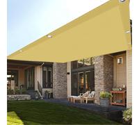 Couverture de Écran Jardin 0.6 x 4 m UV Protection avec Oeillets Tissu Polyester Multi Couleur et Taille Toiles D'Ombrages pour Terrasses Balcons et Jardins, Couleur Crème