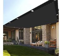 Couverture de Écran Jardin 2.5 x 4.5 m UV Protection avec Oeillets Tissu Polyester Multi Couleur et Taille Toiles D'Ombrages pour Terrasses Balcons et Jardins, Noir