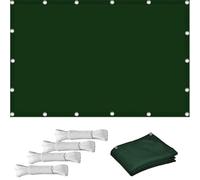 Couverture de Écran Jardin 2 x 2 m Intempéries Anti-UV, Rouille, Protection Solaire Résistante, Anti-Âge Imperméable Toile Ombrage avec 4 Corde Libre pour Jardin/Pergola, Vert Foncé