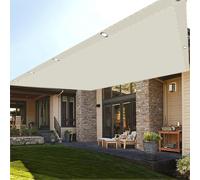 Couverture de Écran Jardin 5 x 7 m UV Protection avec Oeillets Tissu Polyester Multi Couleur et Taille Toiles D'Ombrages pour Terrasses Balcons et Jardins, Blanc cassé