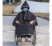 Couverture de fauteuil roulant d'hiver chaude pour tout le corps, cape de fauteuil roulant, poncho avec capuche, couverture thermique de voyage pour temps froid