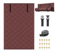 Couverture De Fenêtre L'hiver 51-201cm Kit D'isolation De Fenêtre Pour L'hiver Isolant Fenetre Anti Froid Réutilisable Isolant Fenetre Rideaux D'isolation D'hiver(Brun,W119x221cm)