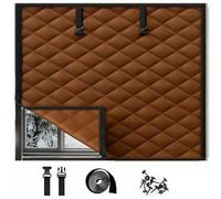 Couverture De Fenêtre Thermique En Tissu Oxford Épais, Kit D’Housses Isolation De Fenêtre Pour Hiver, Rideau Isolant Contre Les Courants D’Air & Occultant(Brun,W110xH270cm)