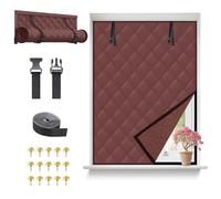 Couverture De Fenêtre Thermique Kit D'isolation De Fenêtre Pour L'hiver Isolant Fenetre Anti Froid 3 Couches Renforcées Anti-Froid/Bruit Pour Chambre À Coucher De Salon(Brun,W56x150cm)