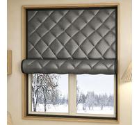 Couverture de Fenêtre Thermique pour L'hiver, Rideau Matelassé à 3 Couches | Rideau Occultant en Coton Épais pour Garage Chaud, Film Réutilisable Sans Perçage pour Fenêtres(140x270cm)