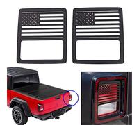 Couverture de feu arrière (feu arrière halogène) pour Jeep Gladiator JT 2018, 2019, 2020, 2021, 2022, 2023, accessoires extérieurs drapeau américain, noir