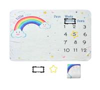Couverture de fond de photo de bébé,dossier de croissance,glouton,nouveau-né,accessoires de photographie,infantile,couverture ATA Lestone - Type rainbow-75X100cm