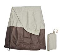 Couverture de fontaine 210D Tissu d'Oxford enduit en argent | Protecteur de statues extérieures à l'épreuve des intempéries pour l'hiver / soleil / neige | Couvercle de décoration (Beige with Coffee