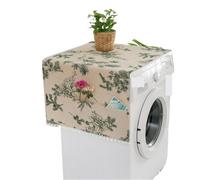 Couverture de four à micro-ondes, 2 pièces, tissu imprimé for porte simple, couverture campagne, nécessités quotidiennes la maison Pour Lave-linge(Green Pinecone)