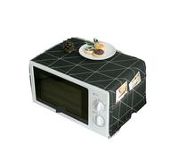 Couverture de Four à Micro-Ondes Black and White Cotton Linen Dustproof Cloth Multifunctional Microwave Oven Electric Cover