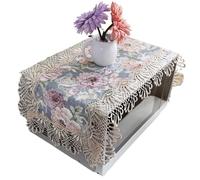 Couverture de Four à Micro-Ondes Lace Hollow Flower Microwave Covers Oven Hood Oil Dust Cover Kitchen Accessories(Purple)