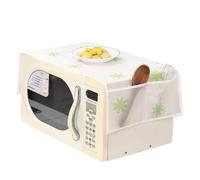 Couverture de Four à Micro-Ondes Microwave Dust Cover With Pocket Waterproof Oven Hood Printed(Color b)