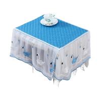 Couverture de Four à Micro-Ondes Universal Microwave Oven Covers Lace Oil Dust Proof Cover Kitchen Supplies(Blue)