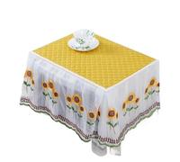 Couverture de Four à Micro-Ondes Universal Microwave Oven Covers Lace Oil Dust Proof Cover Kitchen Supplies(Yellow)